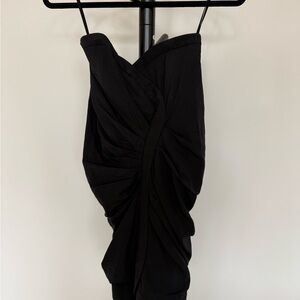 Alice + Olivia Black and Sweetheart Mini Dress